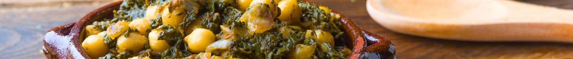 braised coconut lemon spinach and chickpeas